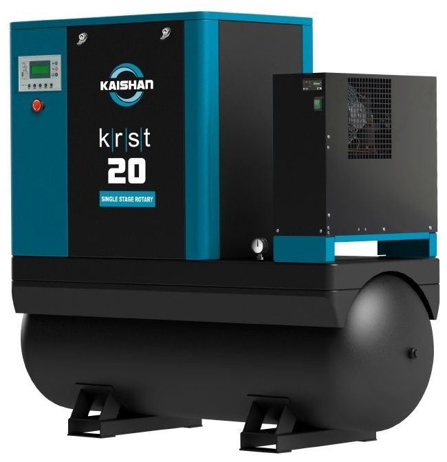 Sistema compacto de aire comprimido con tanque y secador integrados